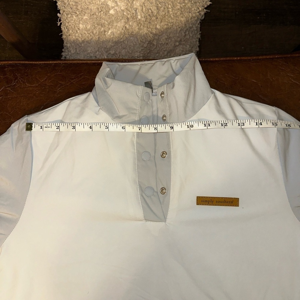 WT SIMPLY SOUTHERN Grey Quarter Snap Pullover Size Medium - Picture 11 of 14